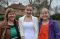 Annette med sine to døtre, Elisabeth og Josefine. Elisabeths konfirmation 2013.